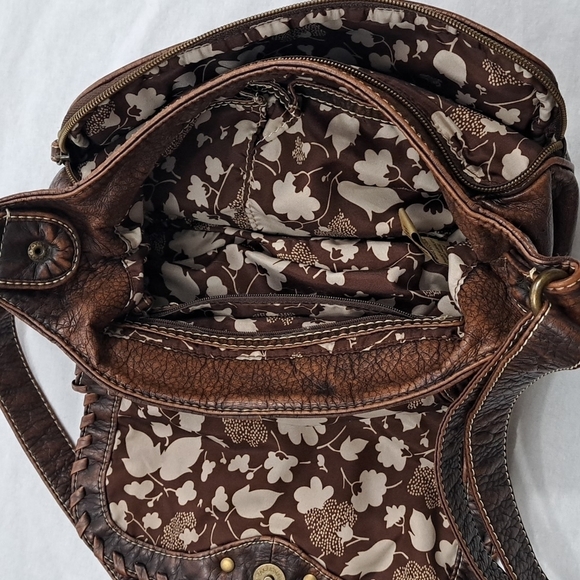 VINTAGE AMERICAN COLLECTION Nine West Leather Boho Hobo adjustable strap - Picture 8 of 11